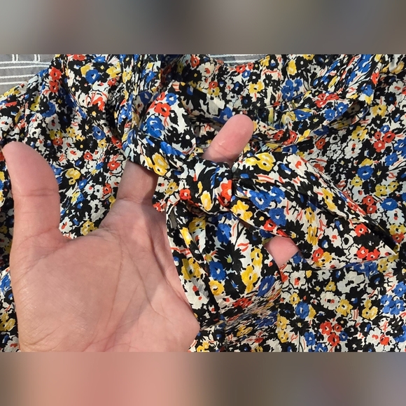 Veronica Beard Silk Mena Top In Multi Black Size 6 - Picture 6 of 11